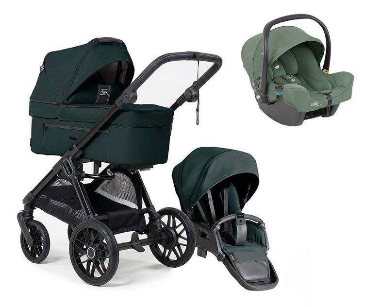 Emmaljunga Sento Pro duovagn Flat+ 2027 + Joie i-Snug 2 babyskydd
