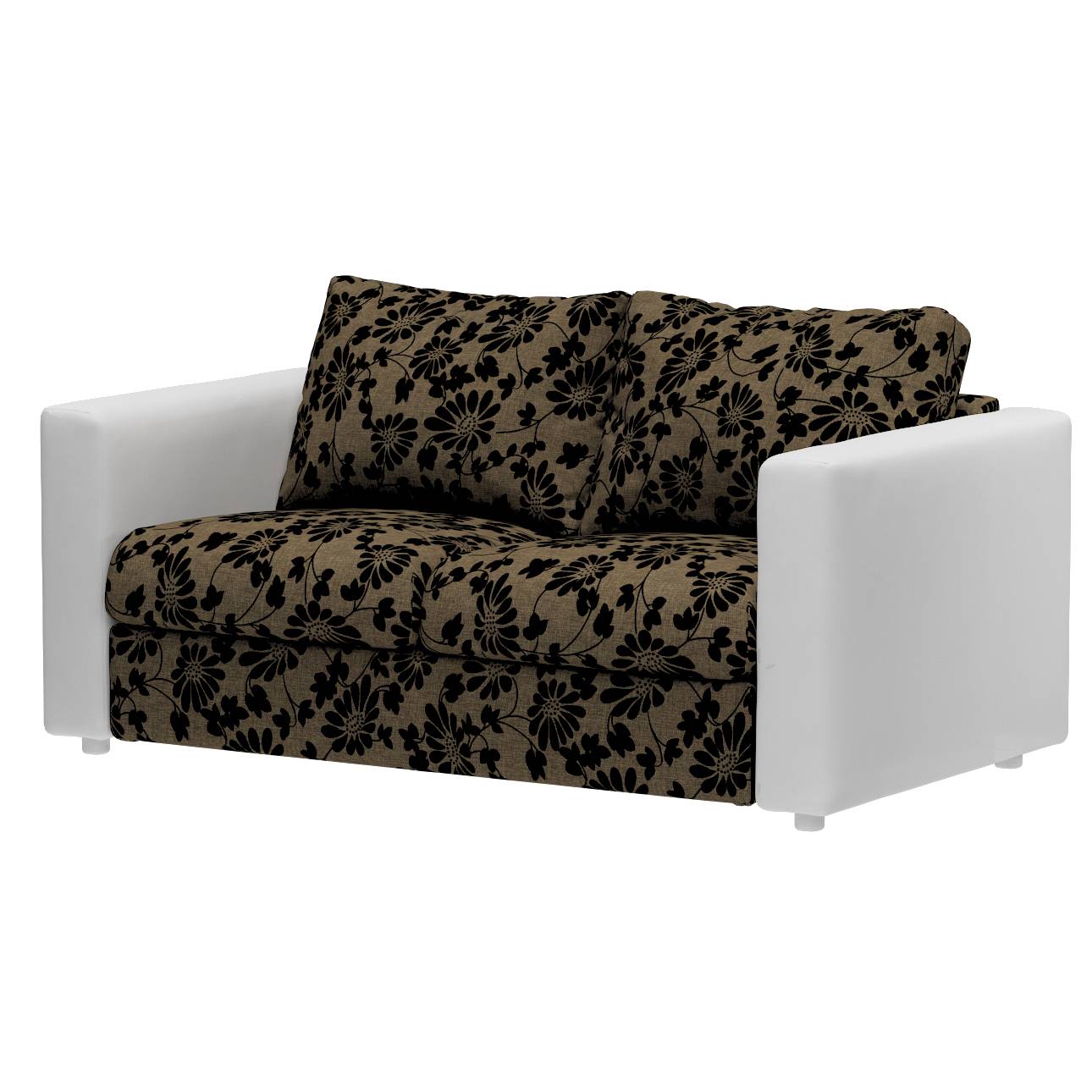 Vimle betræk 2-pers. sofa u.armlæn, Beigebrun og sort, 141 x 98 x 83 cm, Living 2