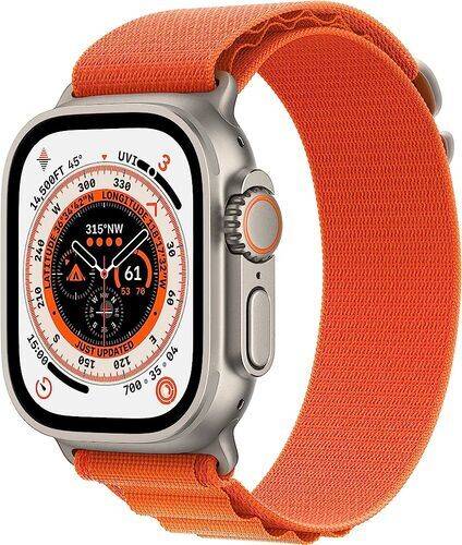 Apple Watch Ultra 2 (2023) | GPS + Cellular | silver | Alpine Loop orange Medium