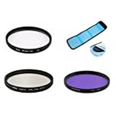 FZ2 40,5 mm 3-i-1 kamerapaket UV-filter CPL filter FLD filterpåse för Sony Alpha A6600 A6500 A6400 A6300 A6100 A6000 A5100 A5000 med Sony E PZ 16-50 mm f/3.5-50 mm f/3.5-5-50 mm f/3.5-5-5-50 mm f/3.5-5-505.6 O. SS-lins