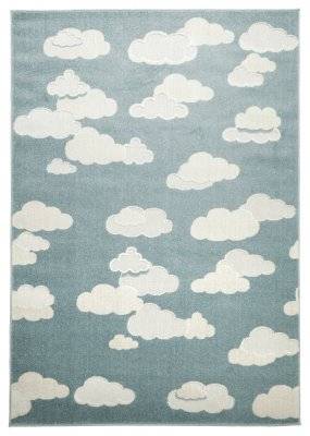 Barnmatta - Cloudy Sky (blå) (Storlek: 130 x 190 cm)