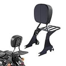 OOELAZ Motorcykelryggstöd Sissy Bar & Bagagehylla För H&arley Forty-Eight Special XL1200XS 2018-2019