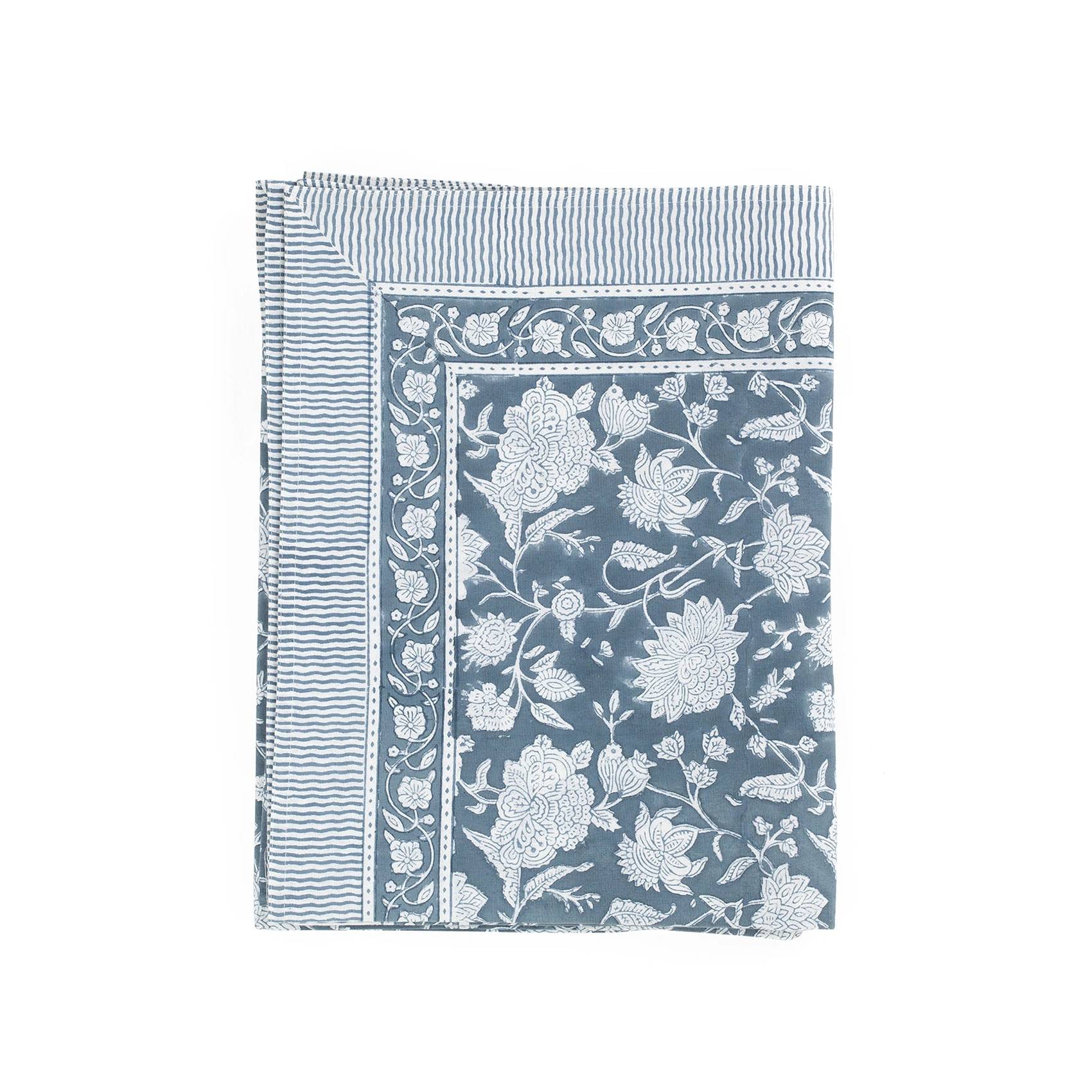 Bordsduk Indian Rose true navy, 150x230 cm - Mörkblå