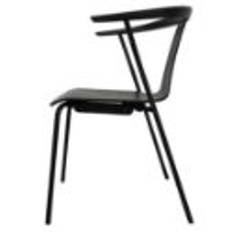 Farstrup 2500 Stag-S Spisebordstol SH: 45 cm - Sortbejdset Eg / Sort Metal