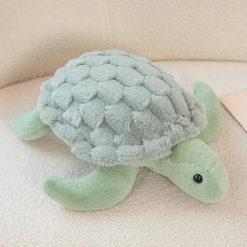 Söt Anime Havssköldpadda Leksak Stora Ögon Grön Mjuk Plyschdocka Julkudde Gosedjur Gåva Födelsedag Nyår 28cm grön