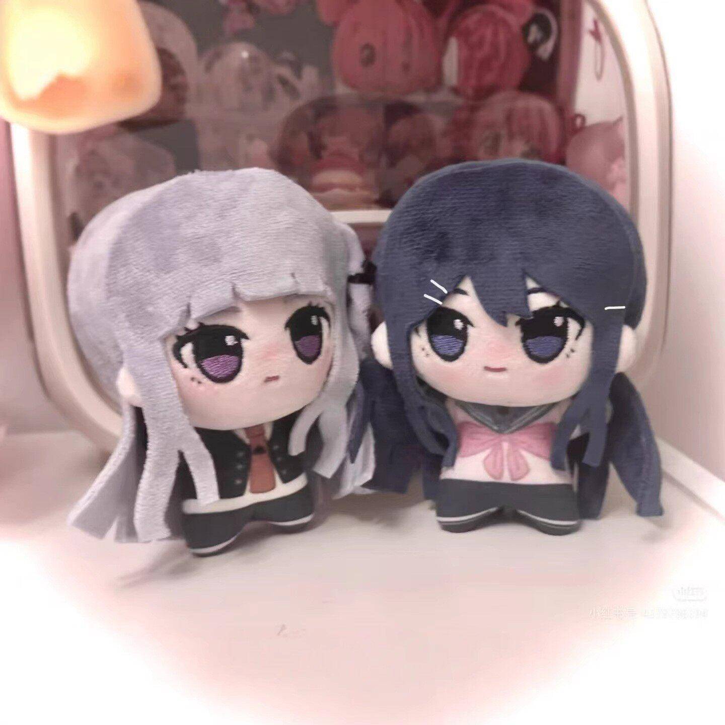 Gosedjur 10 cm Danganronpa Bomullsdockor Kyoko Kirigiri Sayaka Maizono Shuichi Saihara Kokichi Oma Kaede Akamatsu Plyschhänge Docka white