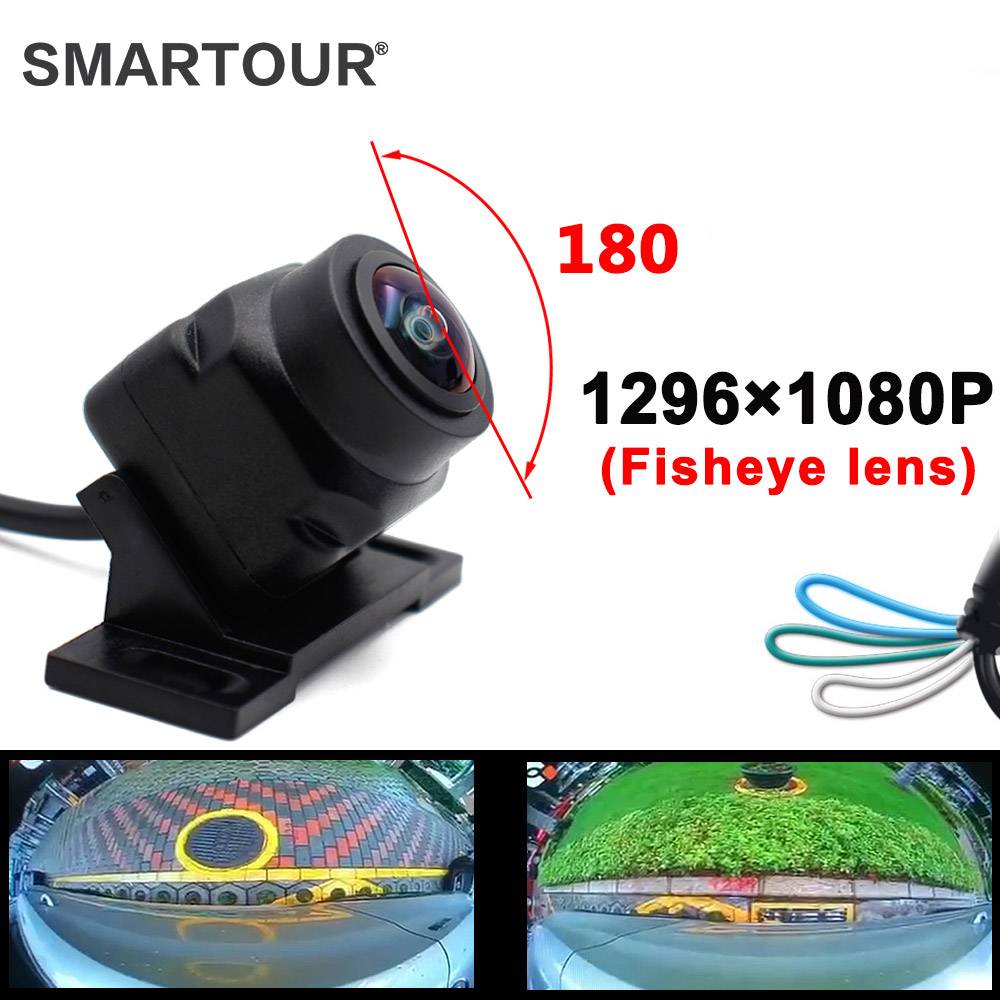 Smartour CCD 180 Degree Fisheye Lens Car Rear Side Front View Camera Wide Angle Reversing Backup Camera Night Vision Waterproof