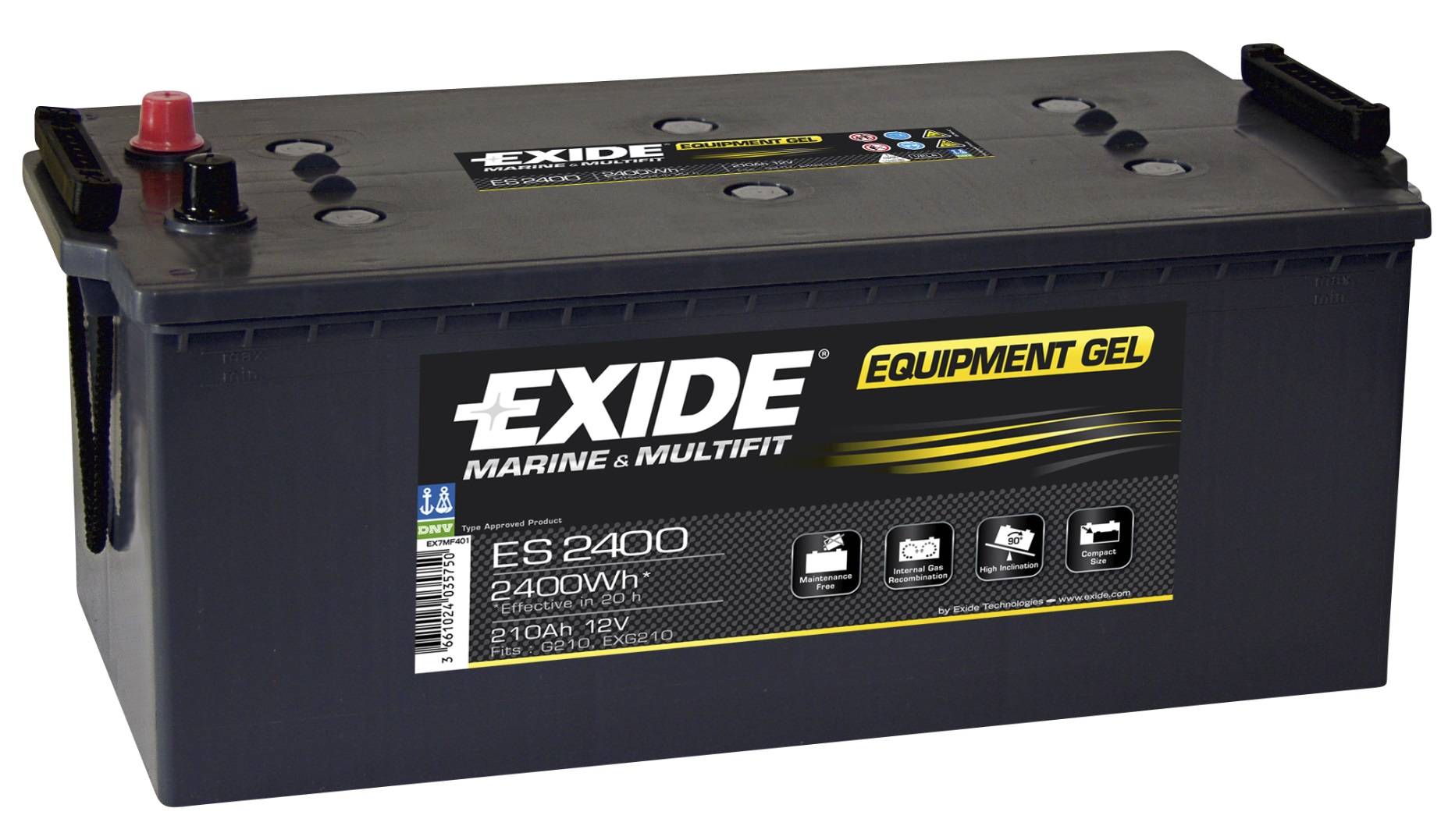 Batteri til Camping Mover og Forbrug Exide ES2400 Equipment Gel-Batter