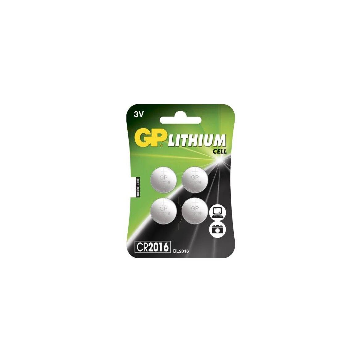 Gp 3V Cr2016 Lithium 4-Pack