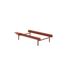 Moebe Bed Sengeramme Høj - 90 cm m. 1 sidebord Terracotta