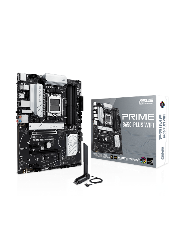 ASUS PRIME B650-PLUS WIFI Moderkort - AMD B650 - AMD AM5 socket - DDR5 RAM - ATX