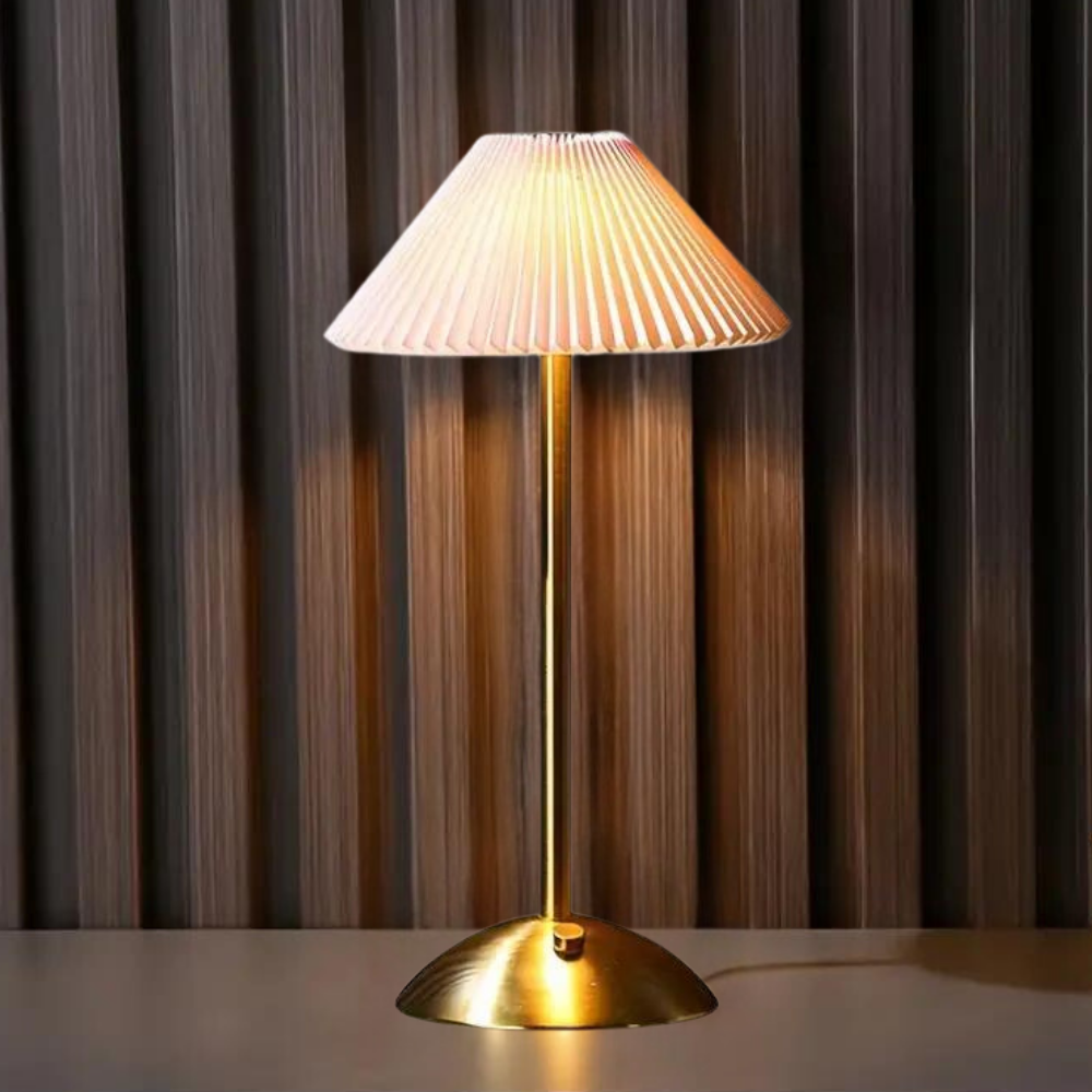 AuraGlow - Stilren Trådlös Uppladdningsbar Bordslampa - Rosa