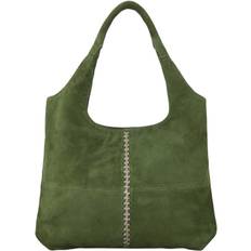 Becksöndergaard Suede Clea Crochet Bag Dam Stl. - Axelremsväskor Från Magasin - Banana Palm Green (One Size)