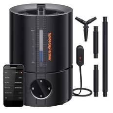 Spider Farmer Neuer 450ml/h Luftbefeuchter für Pflanzen Grow Zelt Schlafzimmer, GGS Smart Ultraschall Humidifier mit Hygrometer Automatische Befeuchtung Abschaltung Indoor Schwarz Klein 5L Top-fill