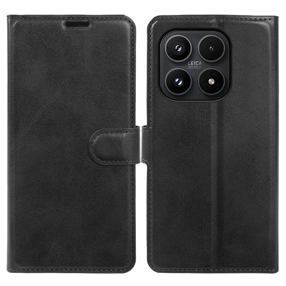 Xiaomi 17 - Vintage læder cover / pung - Sort
