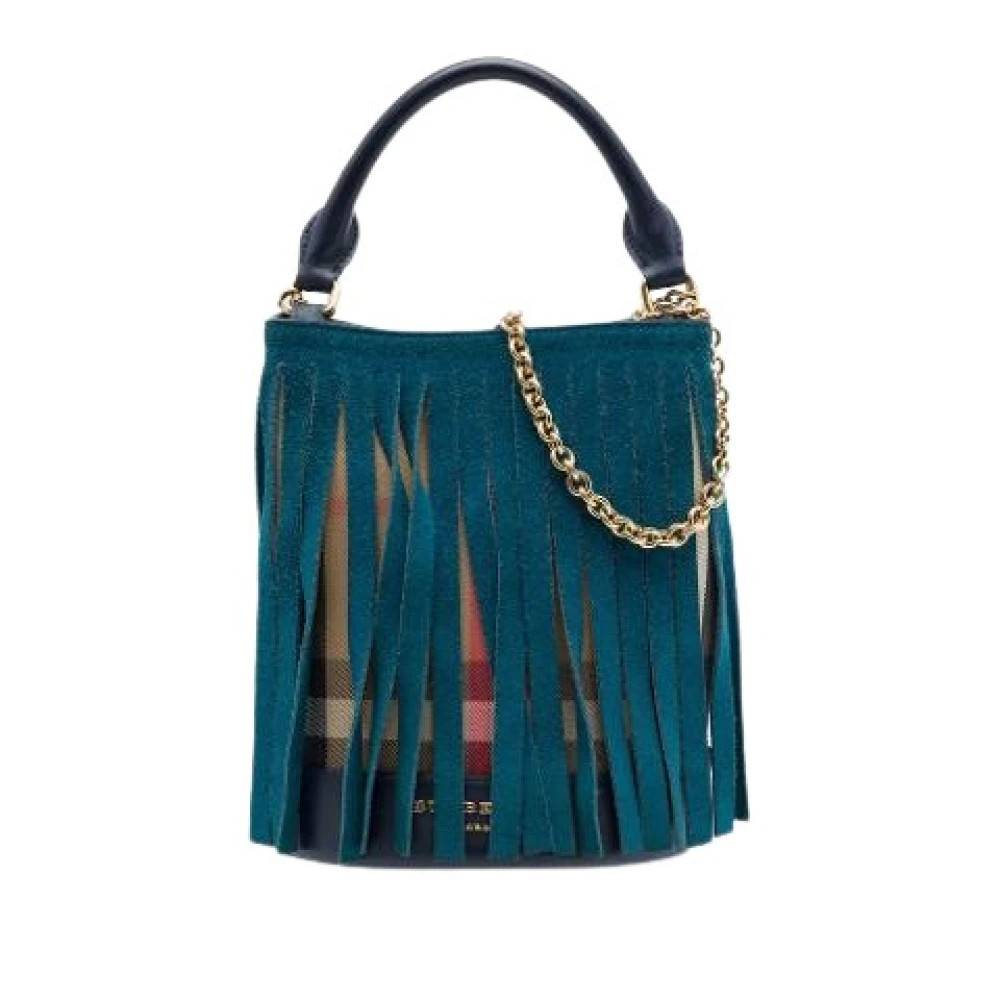Burberry Vintage Pre-owned Suede Fringe Satchel - Vintage - Dame - Beige - ONE SIZE - Suede