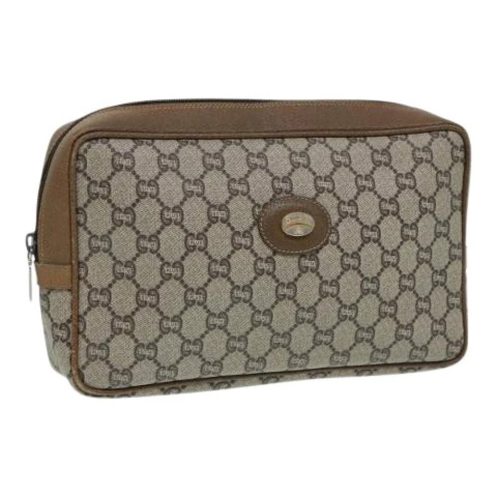 Gucci Vintage Pre-owned Canvas clutches - Vintage - Dame - Beige - ONE SIZE - Tyl