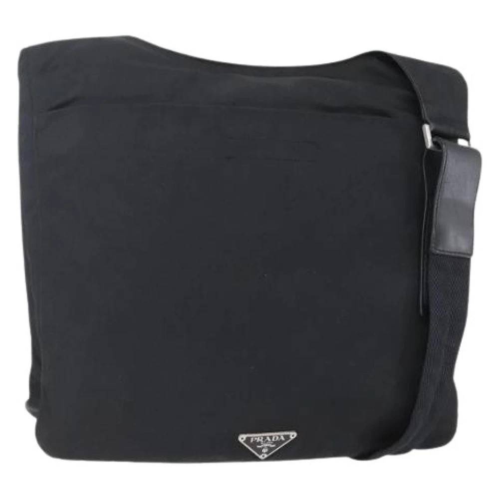 Prada Vintage Pre-owned Nylon Cross Body Taske - Vintage - Dame - Sort - ONE SIZE - Nylon