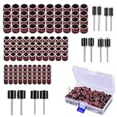 132 stycken trumslipsats med gratis låda inklusive 120 stycken spikslipbandshylsor och 12 stycken trumdorn for Dremel Rotary Tool