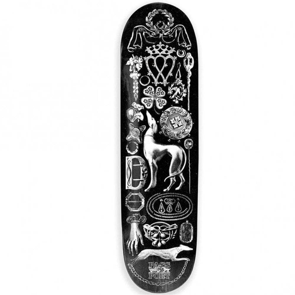 Pass Port 8.5" Trinkets Hound Skate Deck - Black
