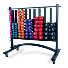 Jordan Ignite Neoprene Studio Dumbbell Sets with Rack - 0.5 - 5kg set with Black Rack (42 Pairs)