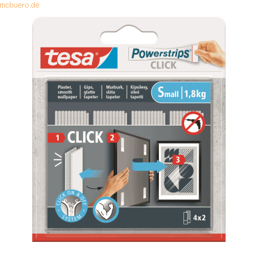 10 x Tesa Powerstrips Click Small 77720-00000-00