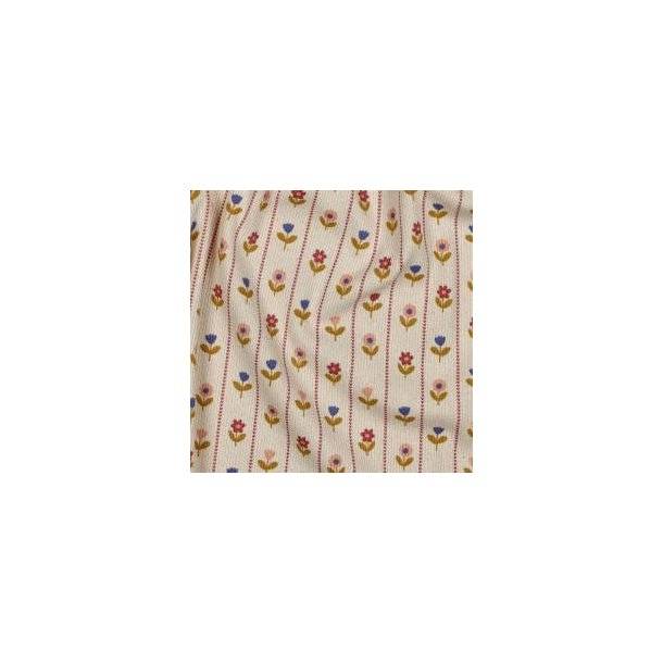 Rib jersey Flowers, Natural
