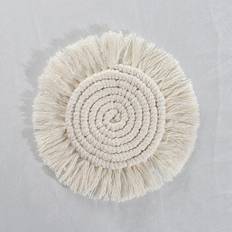 Glasunderlägg - 4-pack Esme (vit) (Storlek: Rund 16 cm)