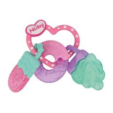 Nuby - Icy Bite Sweets Bidering Pink/Turkis/Lilla + 3M - Klar til levering - Pink/Violet/Turkis