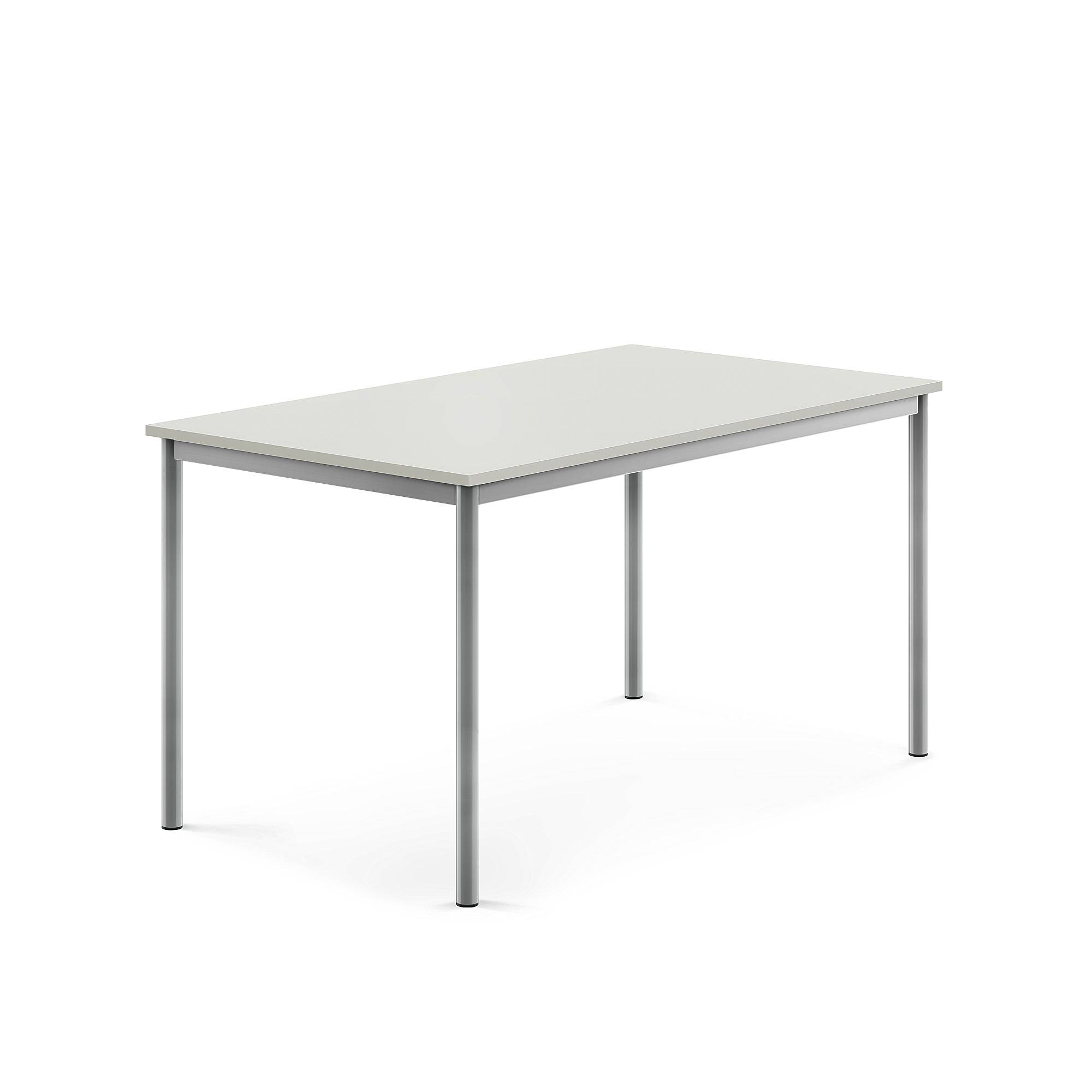 Bord BORÅS, 1400x800x720 mm, stativ silver, högtryckslaminat, grå
