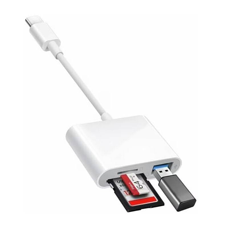 USB C To SD/TF Memory Card Reader, 3-in-1 USB C Card Read Compatible With iPhone 15 Pro iPad Mac MacBook Laptop Android,PC & Acc