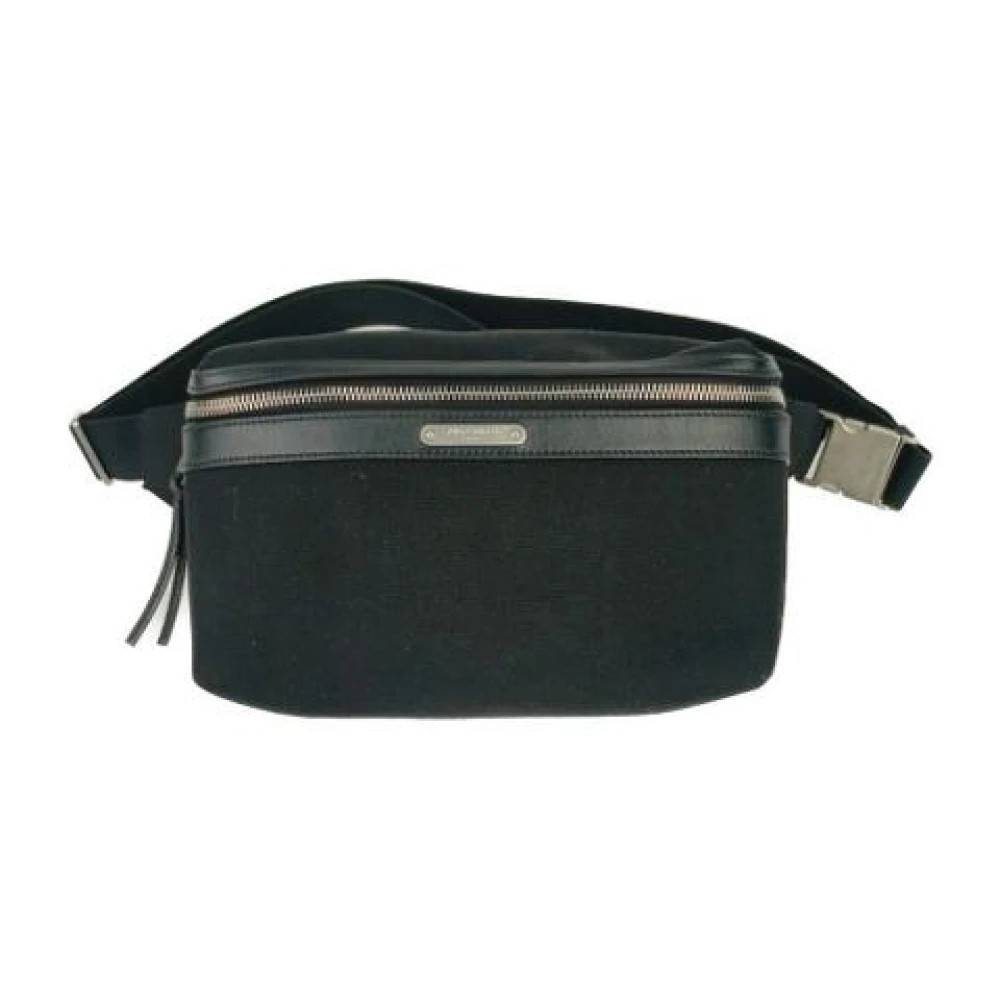 Yves Saint Laurent Vintage Pre-owned Canvas crossbody-tasker - Vintage - unisex - Sort - ONE SIZE - Tyl