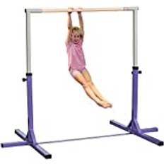 Gymnastik, gymnastikstänger, klätterstång, pull up-stång, räck, violett, 200 x 136 cm x 95–150 cm (L x B x H)