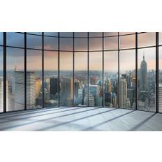 Fototapet - Udsigt over Manhattan fra kontor med glasvægge - Vinyl 265g / 152,5x104