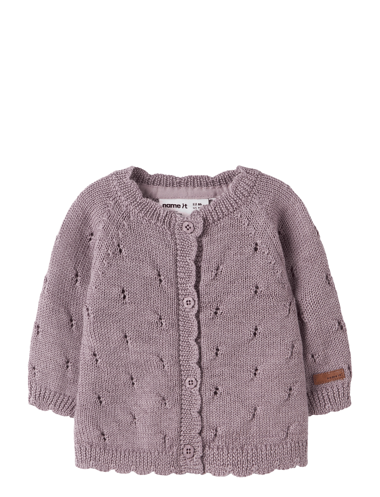 name it Nbfwrilla Wool Ls Knit Card - Pink - 50