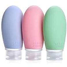 Opret Silikon reseflaska, 3 st 100 ml vattentät tom flaska behållare kit för schampo, lotion och resetillbehör, FDA-godkänd BPA-fri, 100 ml, 3 st, 100ml, 3 pièce, 100 ml, 3 st