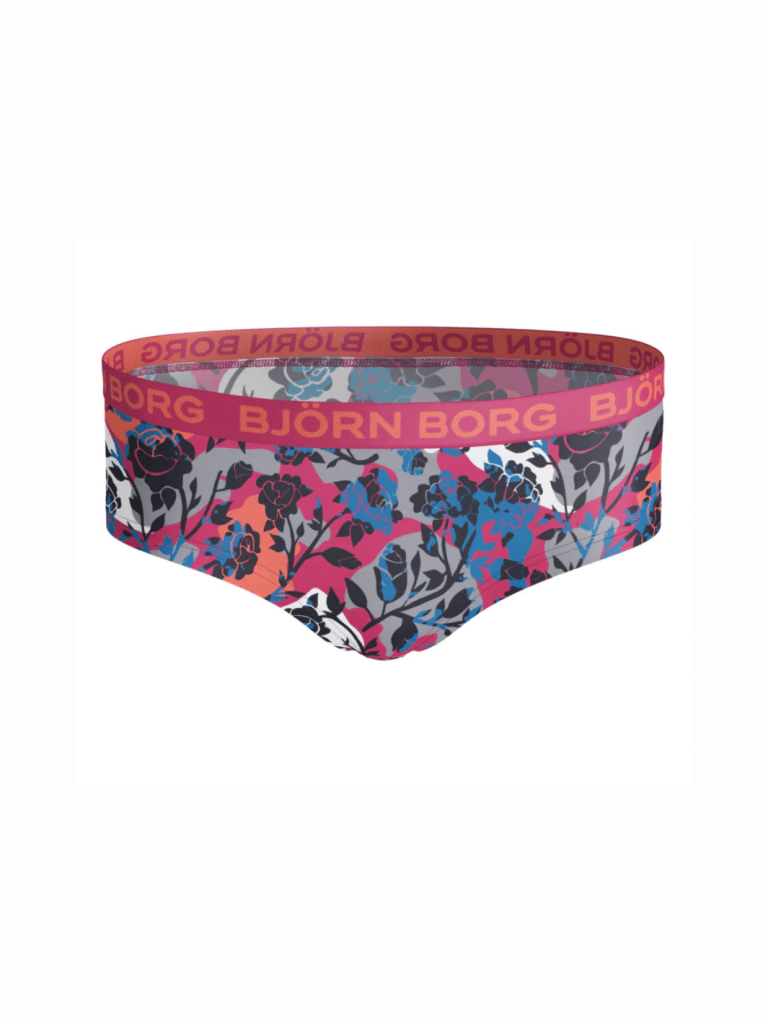 Mønstret Björn Borg Pige Hipster - 122-128 / Pink / 95% Bomuld 5% Elastane