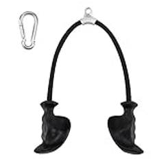 HXD-ERGO Tricepsrep, ergonomiskt 36 tums tricepshandtag, gym tricepsrep med halkfritt gummigrepp, tillbehör för träningsmaskiner (svart)