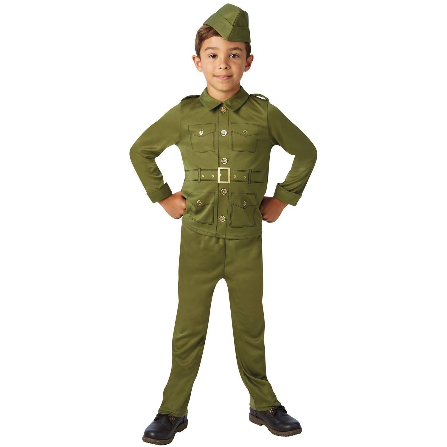 Bristol Novelty Boys WW2 Soldat kostym 9-10 Years grön