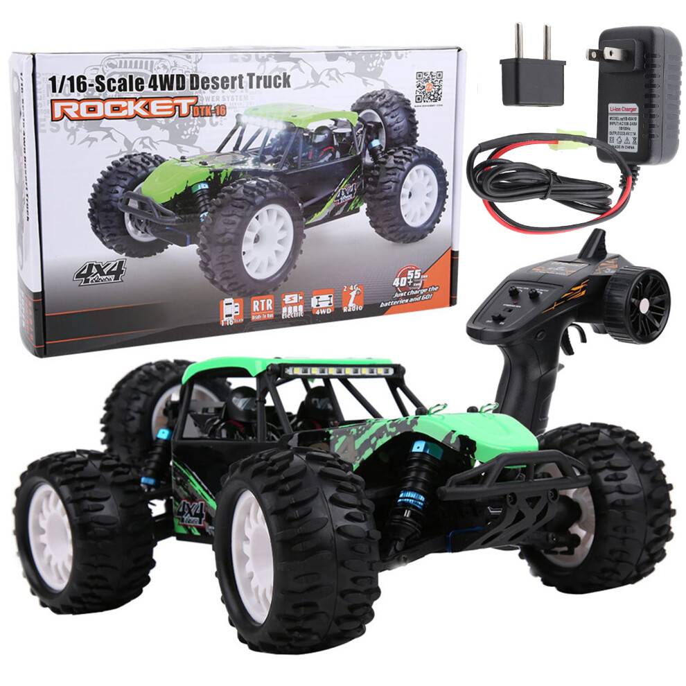 Holdbar fjernstyret ørkenlastbil, 4x4, drivsystem, 2H1, fjernbetjening, 2,2 kg servo, simuleret cockpit, lukket metalgear, drivlinje, 7,2 V batteri