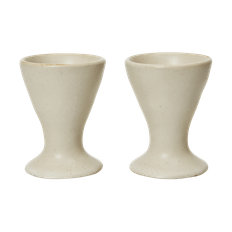 Ferm Living Flow æggebægre 2-pak Off-white speckle