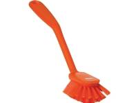 Diskborste, Vikan, 28x6x5,5cm, orange, polyester/PP/rostfritt stål, medium - (20 st.)