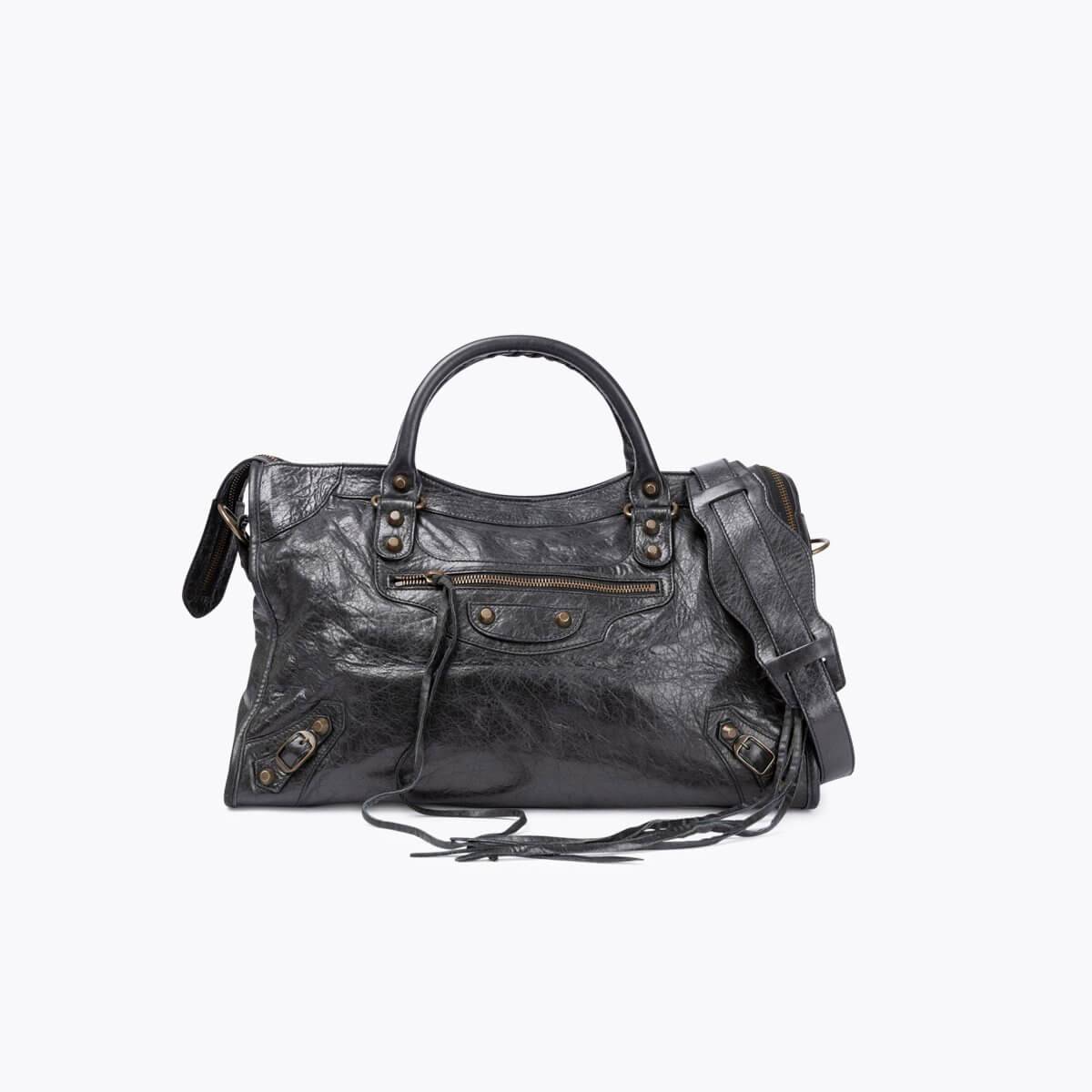 Balenciaga Motocross Classic City Bag - Black - One Size