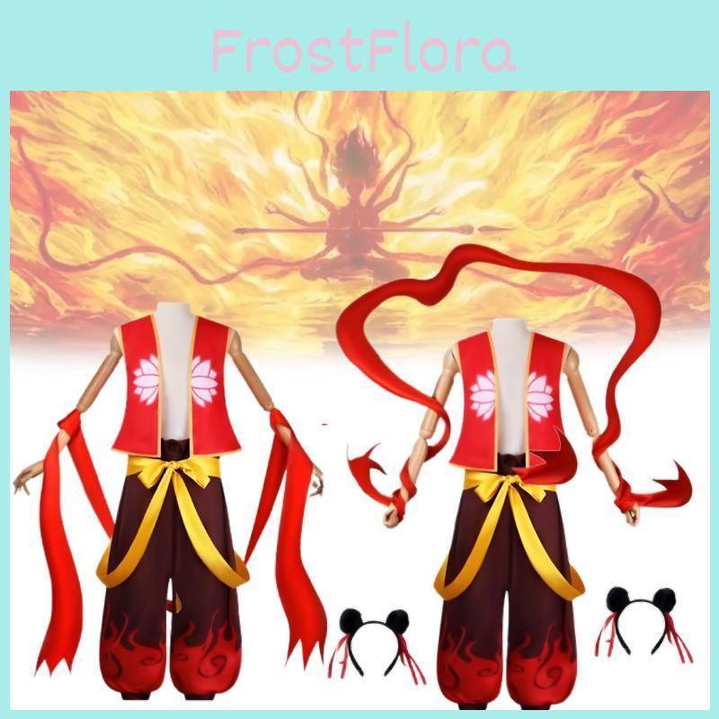 Ne Zha 2 Cosplay-kostymer Fullständig uppsättning Barn Herr Dam Retro Föreställningar cm black