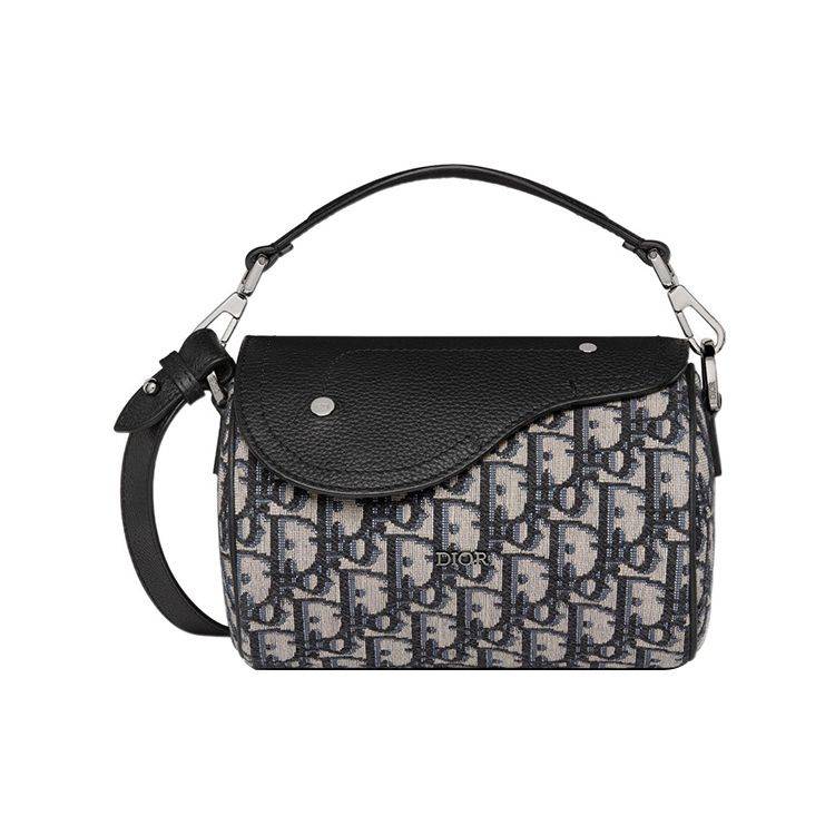 Dior Roller Embossed Logo Removable Adjustable Shoulder Strap Oblique Print Fabric Grain Leather Saddle Bag Mini Men Shoulder Bag 1ADPO262YKY-H27E Basic Set (Bag+Dust Bag)