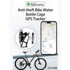 1 st ReFind cykel dold stöldskyddad vattenflaskhållare., stöldskyddad cykelvattenflaskhållare, GPS-tracker och cykellås för cykel, elcykel, skoter, ut - Multifärgad (Svart 1st)
