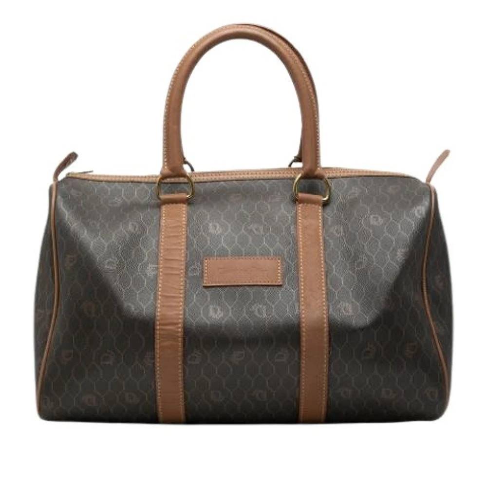 Dior Vintage Pre-owned Canvas Boston Bag - Vintage - Dame - Brun - ONE SIZE - Læder