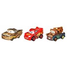 Disney Pixar Bilar GBN74 Pixar Bilar Mini Racers Guld Ramone Series 3-Pack, Flerfärgad