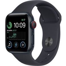 Apple Watch SE 40 mm (2022) | GPS + Cellular | Midnatt | Sportband Midnatt M/L