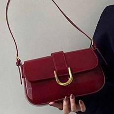 Nya väskor under hösten och vintern Nya högkvalitativa hästskospänne under armarna Joker Messenger Bag French Small Crowdsourcing - Röd